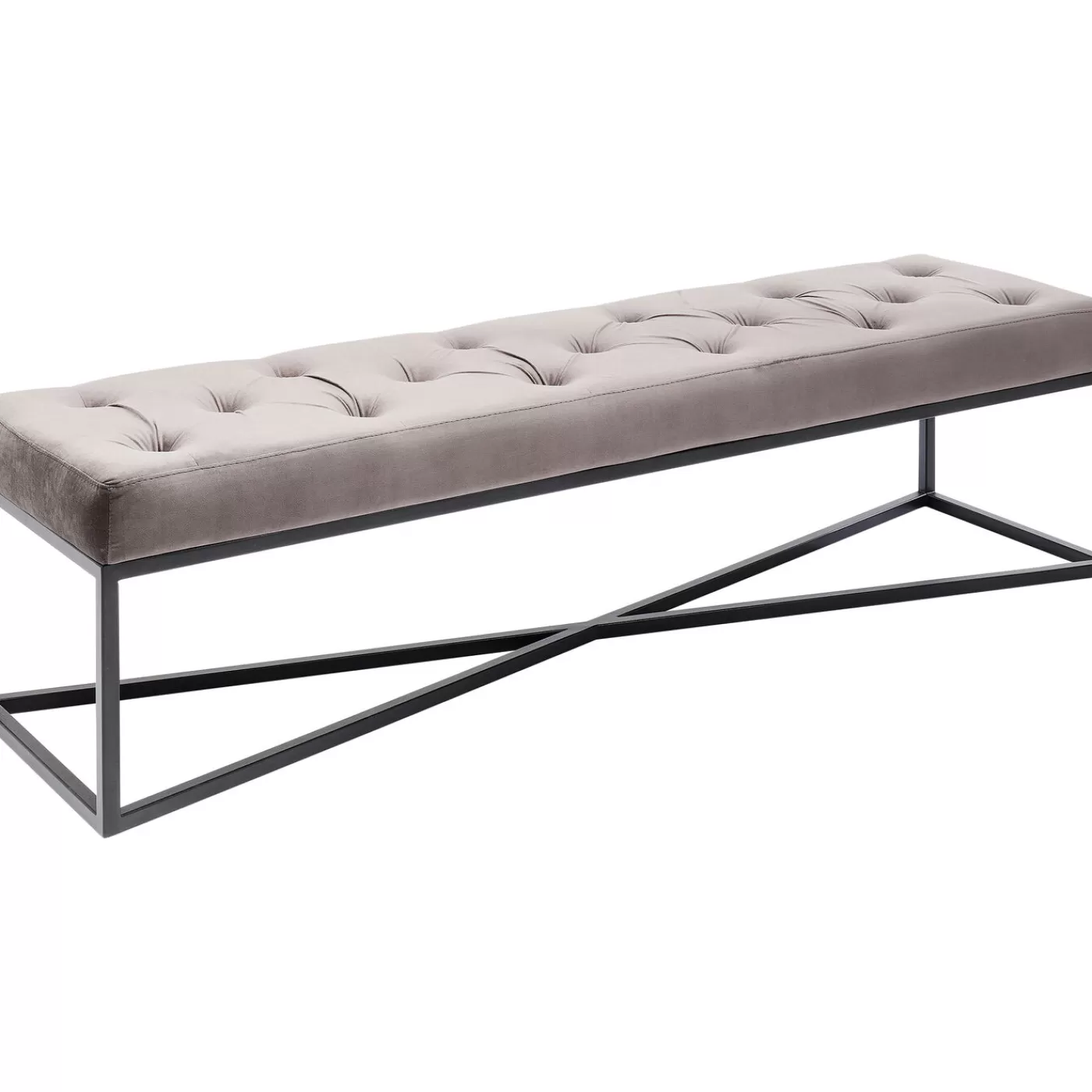 KARE Design Banquette Crossover Gris Noir 150X40Cm