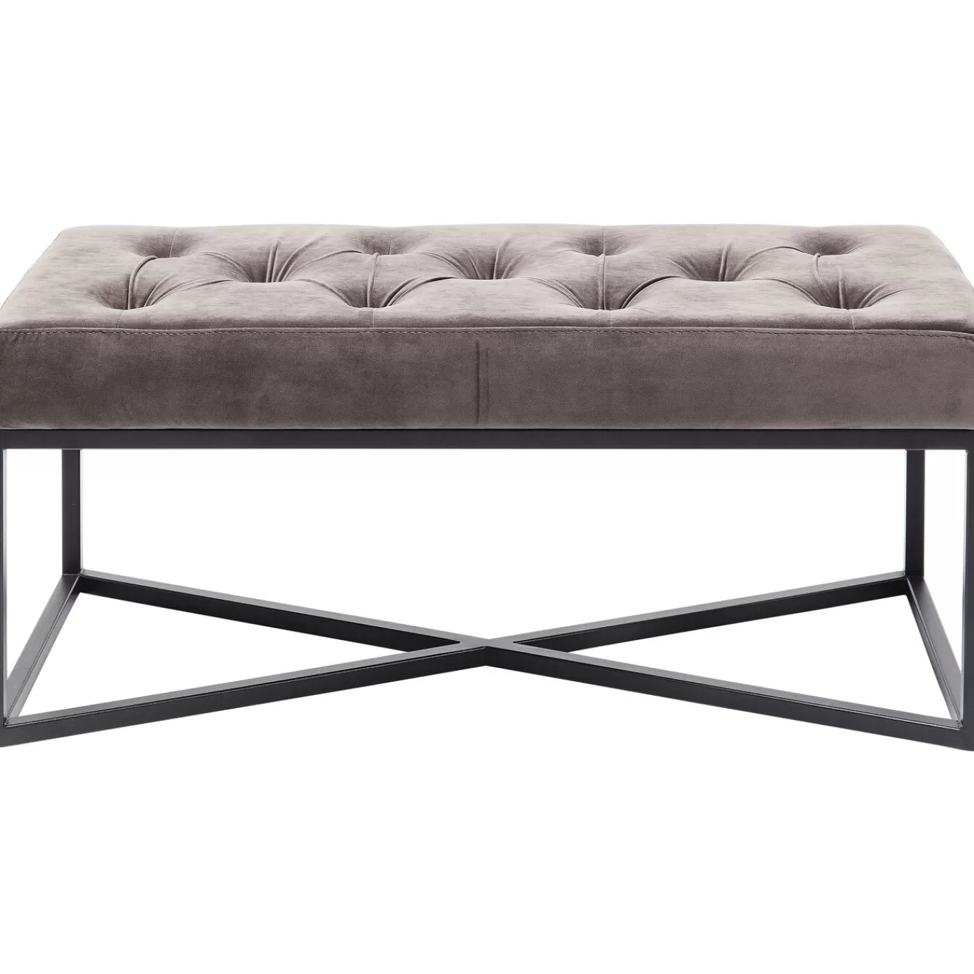 KARE Design Banquette Crossover Gris Noir 90X40Cm