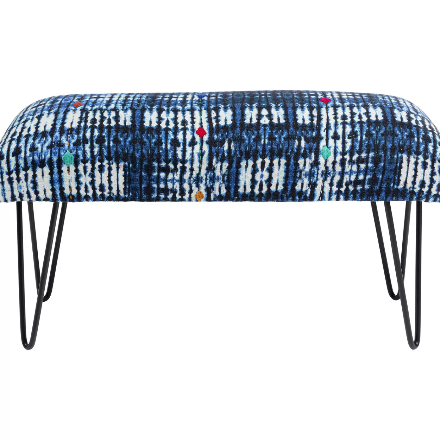 KARE Design Banquette Desna Patchwork Bleu 80Cm