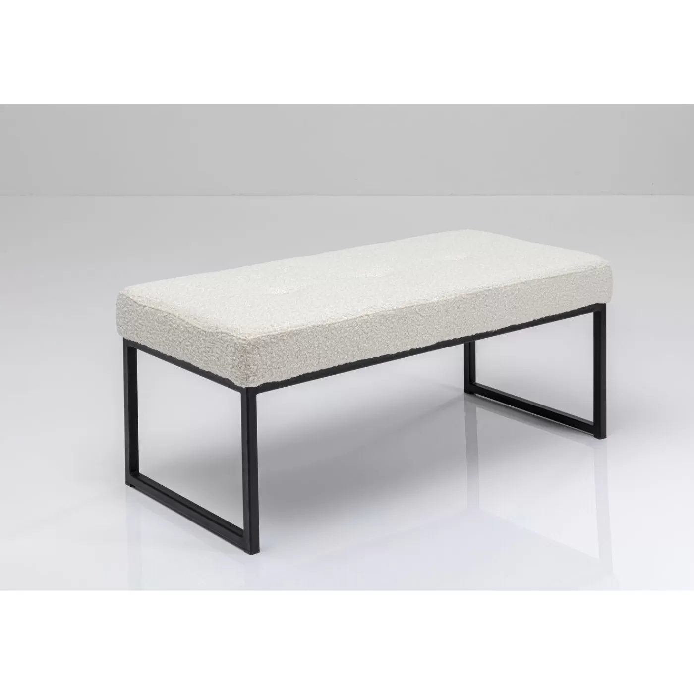 KARE Design Banquette Smart Boucle Creme Noir 90Cm