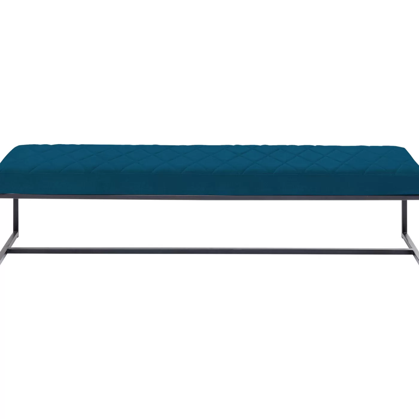 KARE Design Banquette Smart Velours Petrole Noir 150Cm