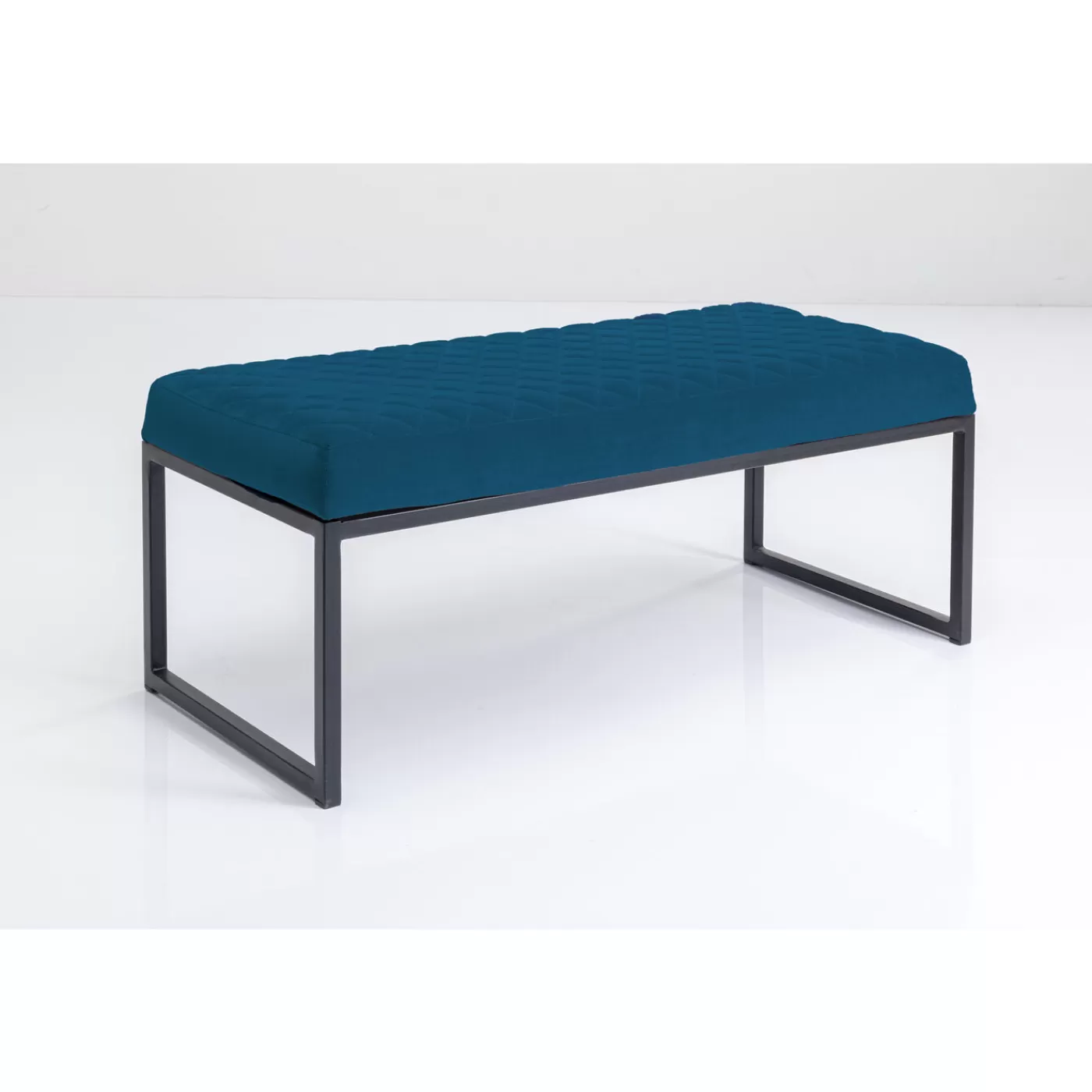 KARE Design Banquette Smart Velours Petrole Noir 90Cm