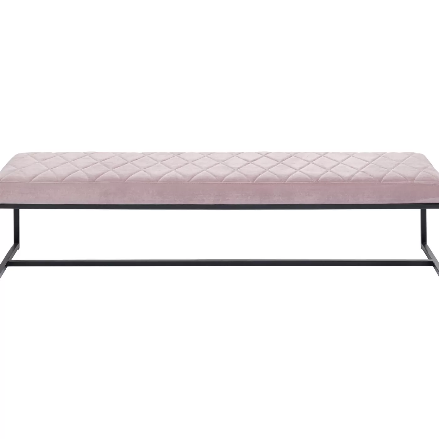 KARE Design Banquette Smart Velours Rose Noir 150Cm