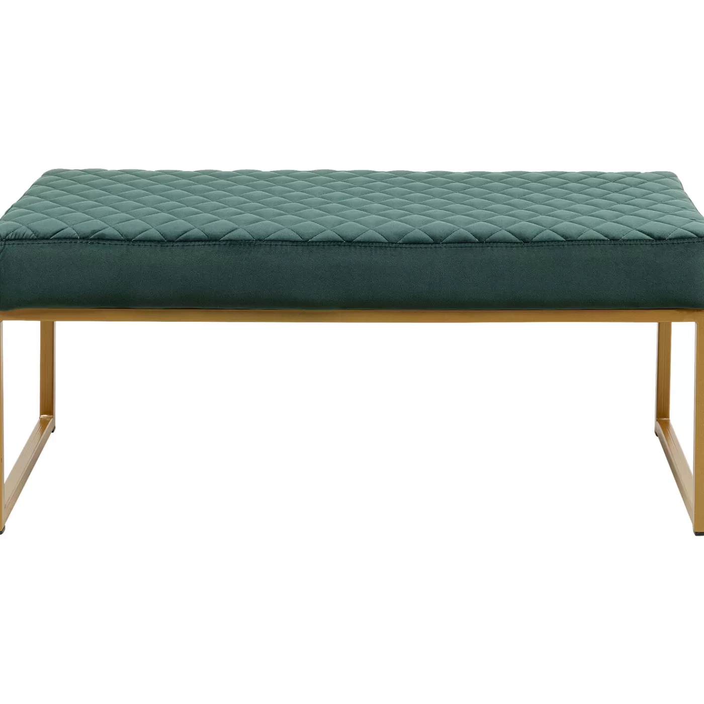 KARE Design Banquette Smart Velours Vert Fonce Laiton 90Cm