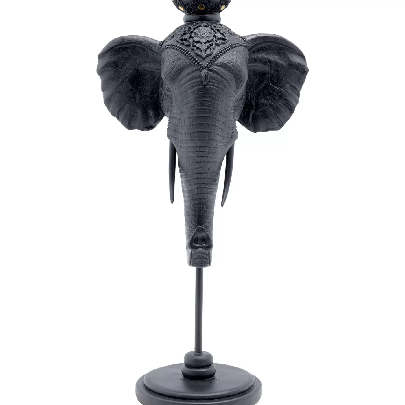 KARE Design Bougeoir Elephant Head Noir 49Cm