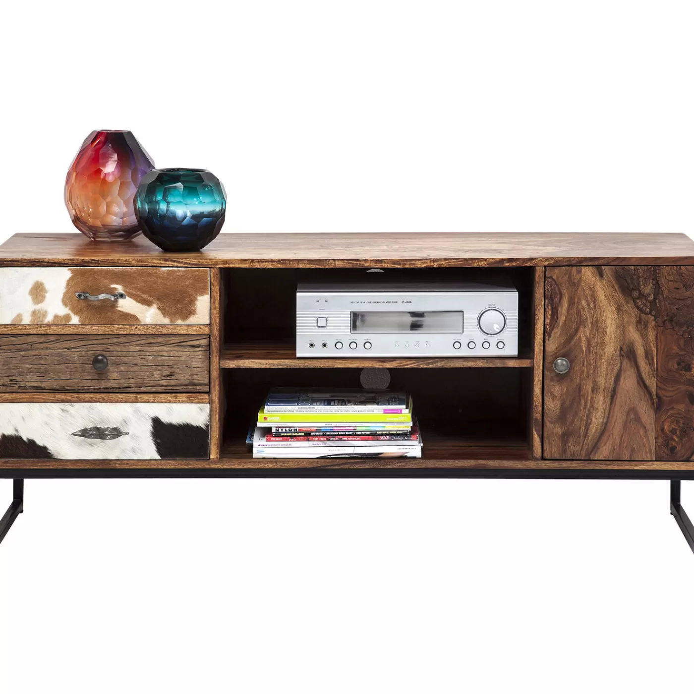 KARE Design Buffet Bas Rodeo 1 Porte,3 Tiroirs