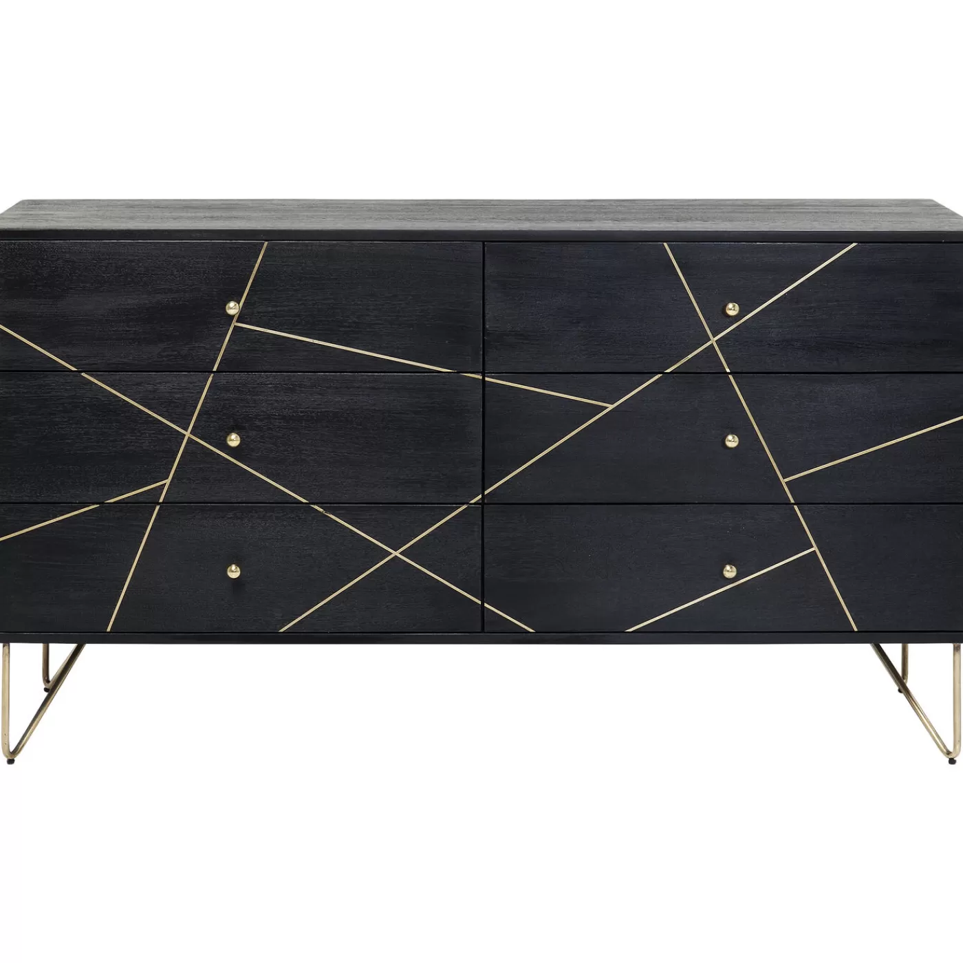 KARE Design Buffet Gold Vein 6 Tiroirs 145X82Cm