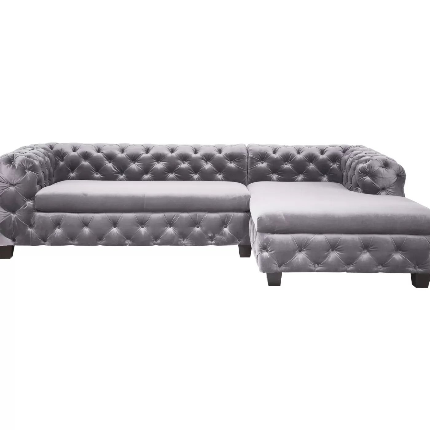 KARE Design Canapés D Angle Desire Velvet Grey Droite