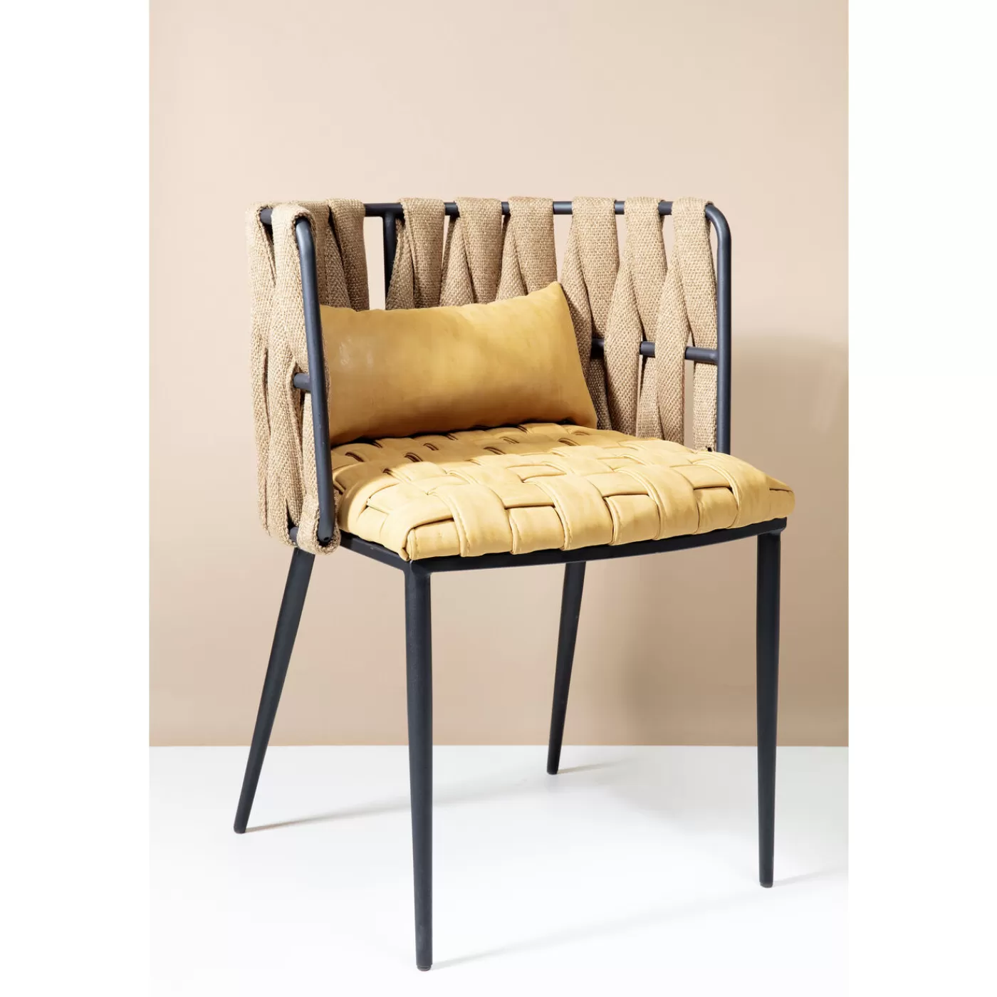 KARE Design Chaise A. Acc. Cheerio Jaune A.Coussin