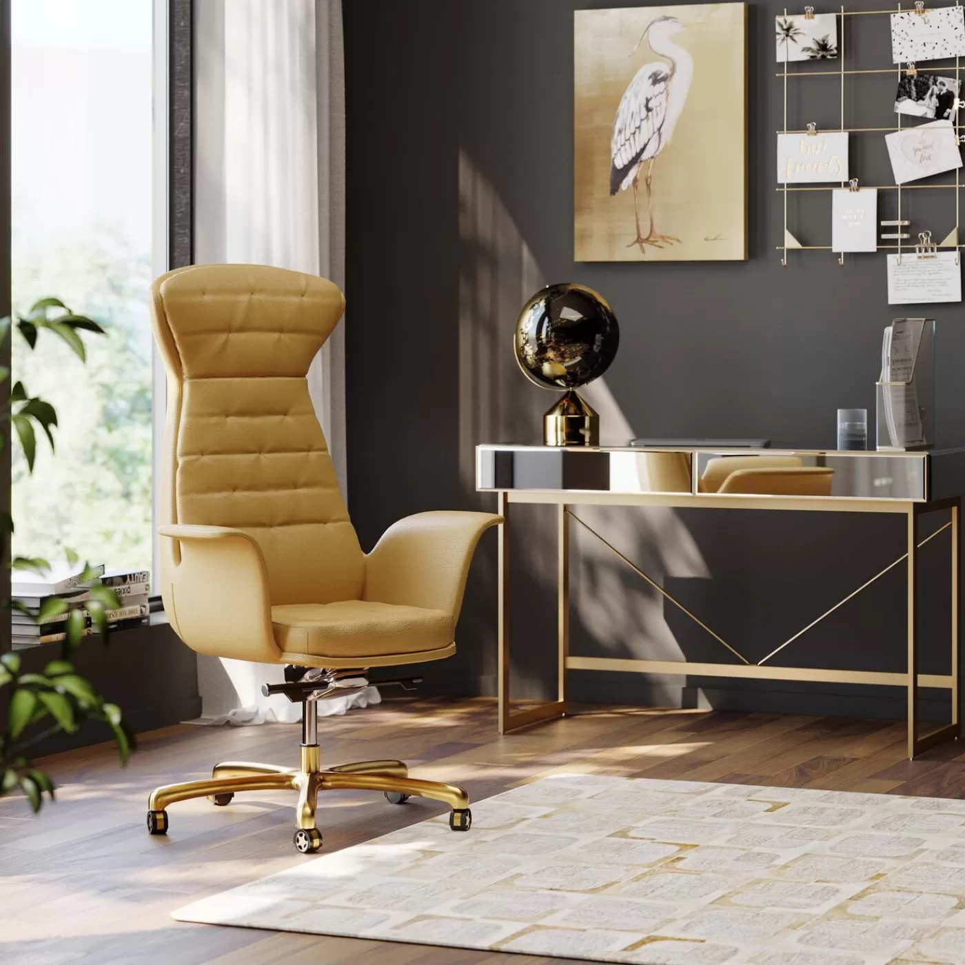 KARE Design Chaise De Bureau Pivotante Brady Laiton