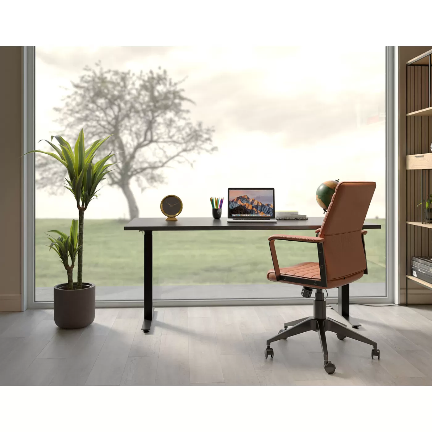 KARE Design Chaise De Bureau Pivotante Labora Marron