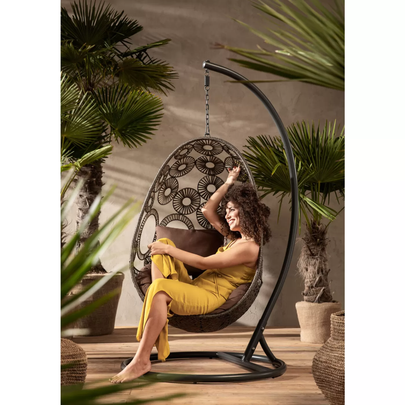 KARE Design Chaise Suspendue Ibiza Marron