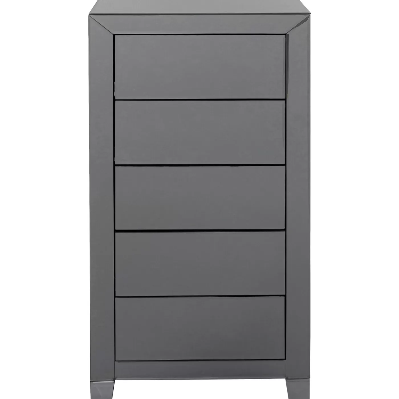 KARE Design Commode Haute Luxury Push 5 Tiroirs Gris