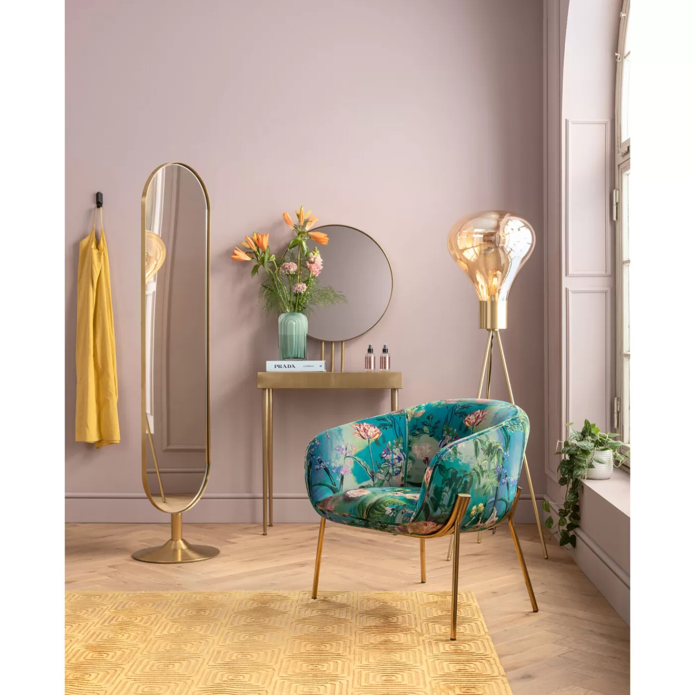 KARE Design Console Avec Miroir Curve Art 153X70