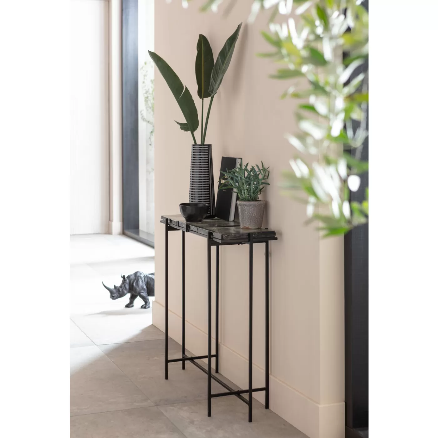 KARE Design Console Ice Noir 98X80Cm