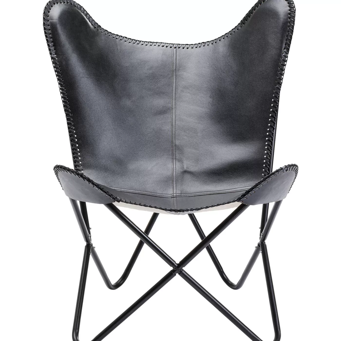 KARE Design Fauteuil California Cuir Noir