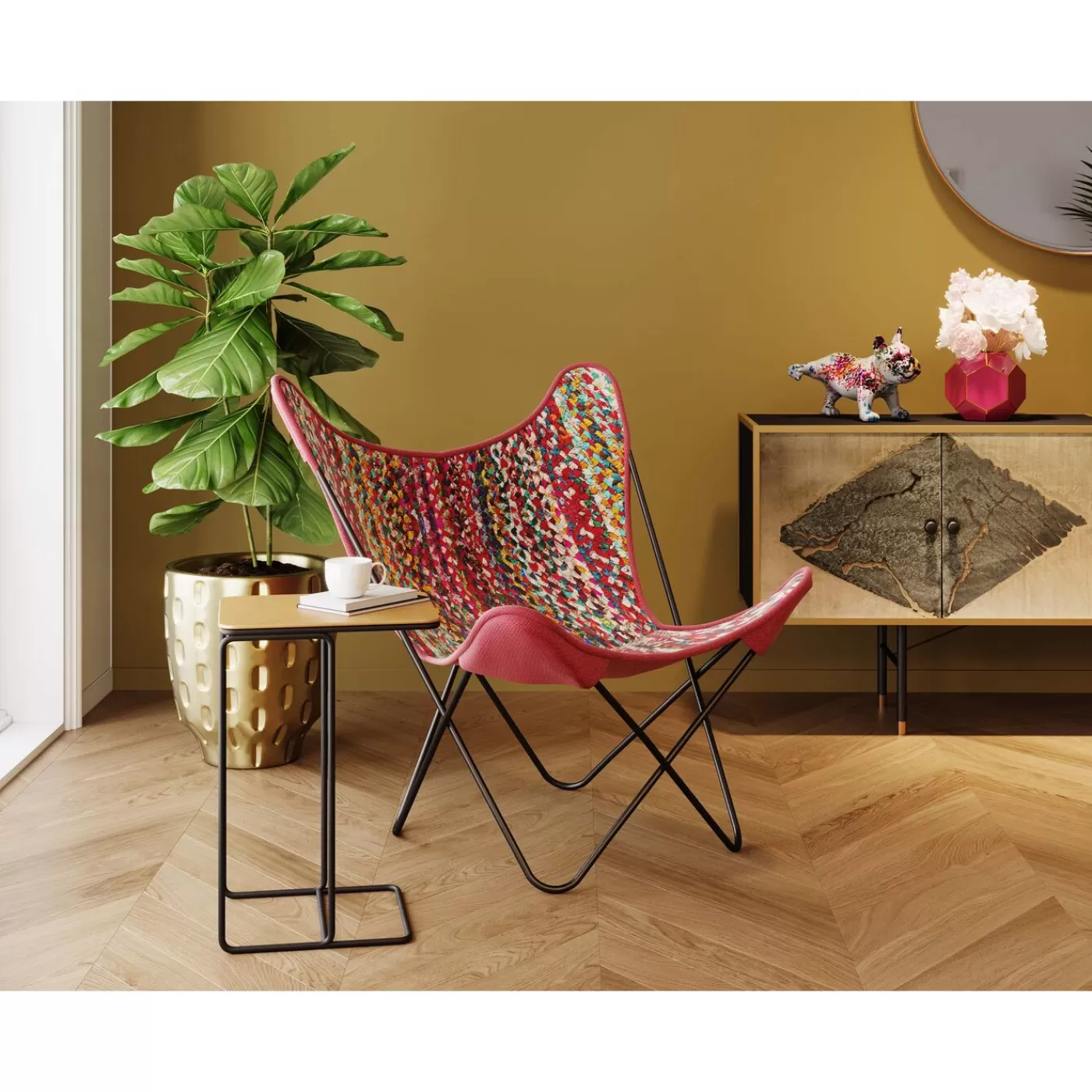 KARE Design Fauteuil California Multicouleur