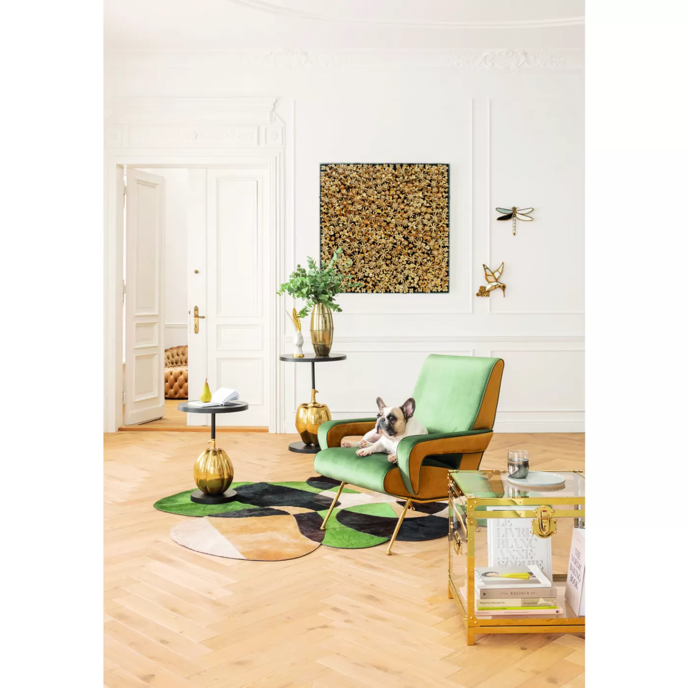 KARE Design Fauteuil Luna Haut Dossier Vert