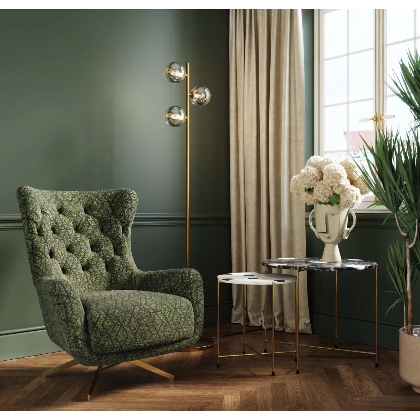 KARE Design Fauteuil Pivotant Bellini Vert