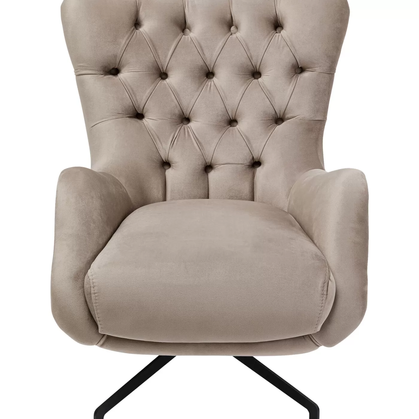 KARE Design Fauteuil Pivotant Bellissima Velours Beige