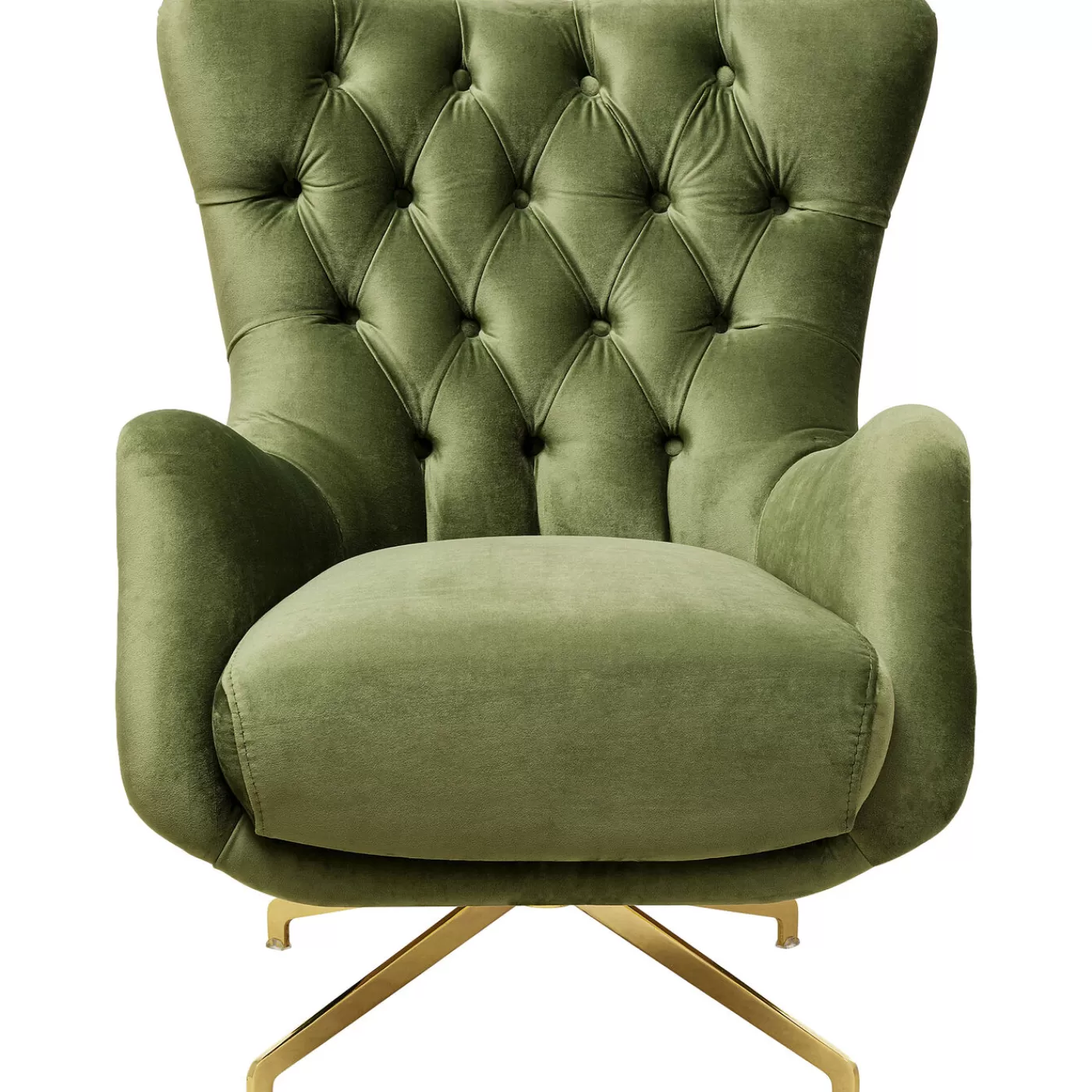 KARE Design Fauteuil Pivotant Bellissima Velours Vert