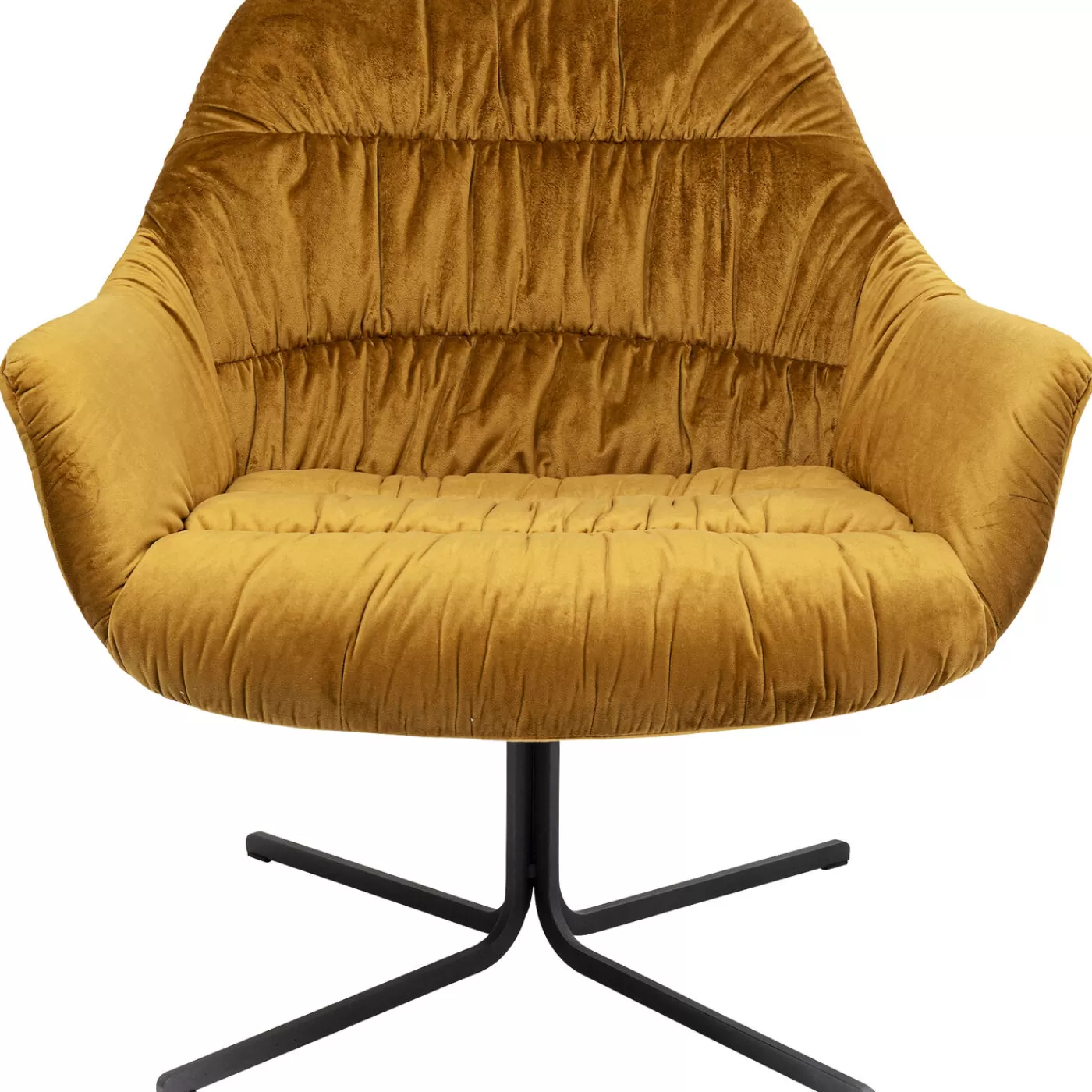 KARE Design Fauteuil Pivotant Bristol Jaune