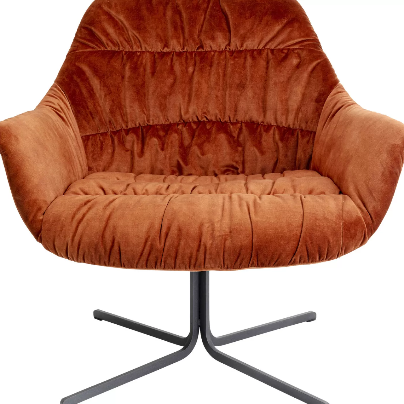 KARE Design Fauteuil Pivotant Bristol Rouge Rouille