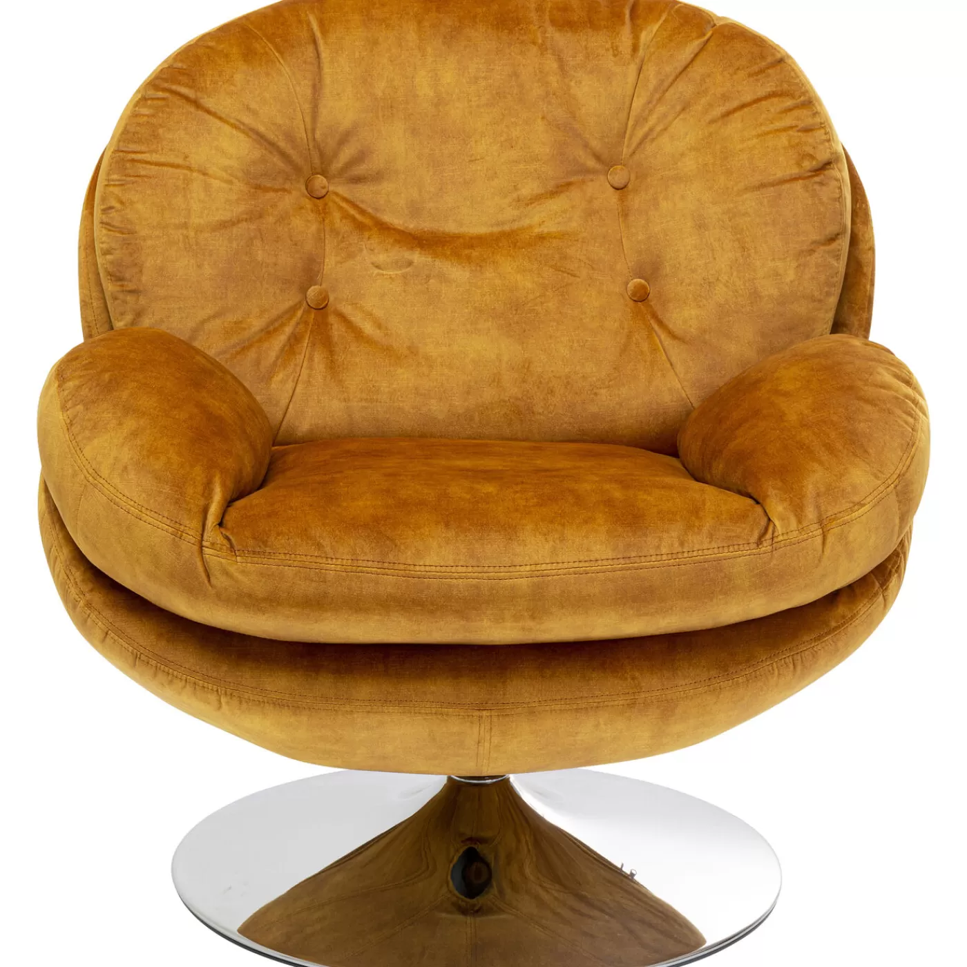 KARE Design Fauteuil Pivotant Cosy Ambre