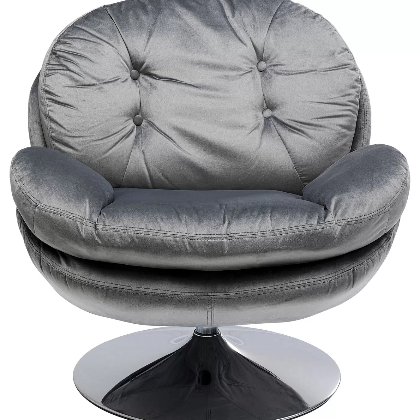 KARE Design Fauteuil Pivotant Cosy Gris