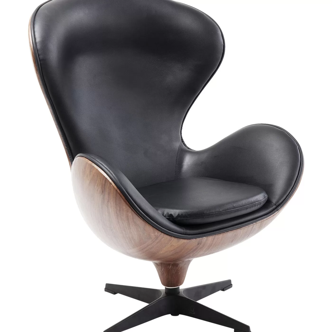 KARE Design Fauteuil Pivotant Lounge Noir-Noyer