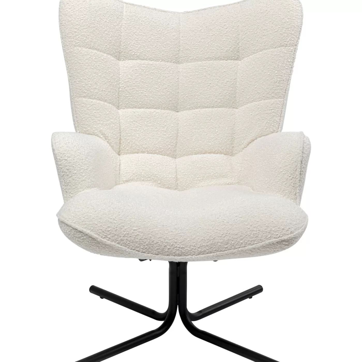 KARE Design Fauteuil Pivotant Oscar Boucle Creme