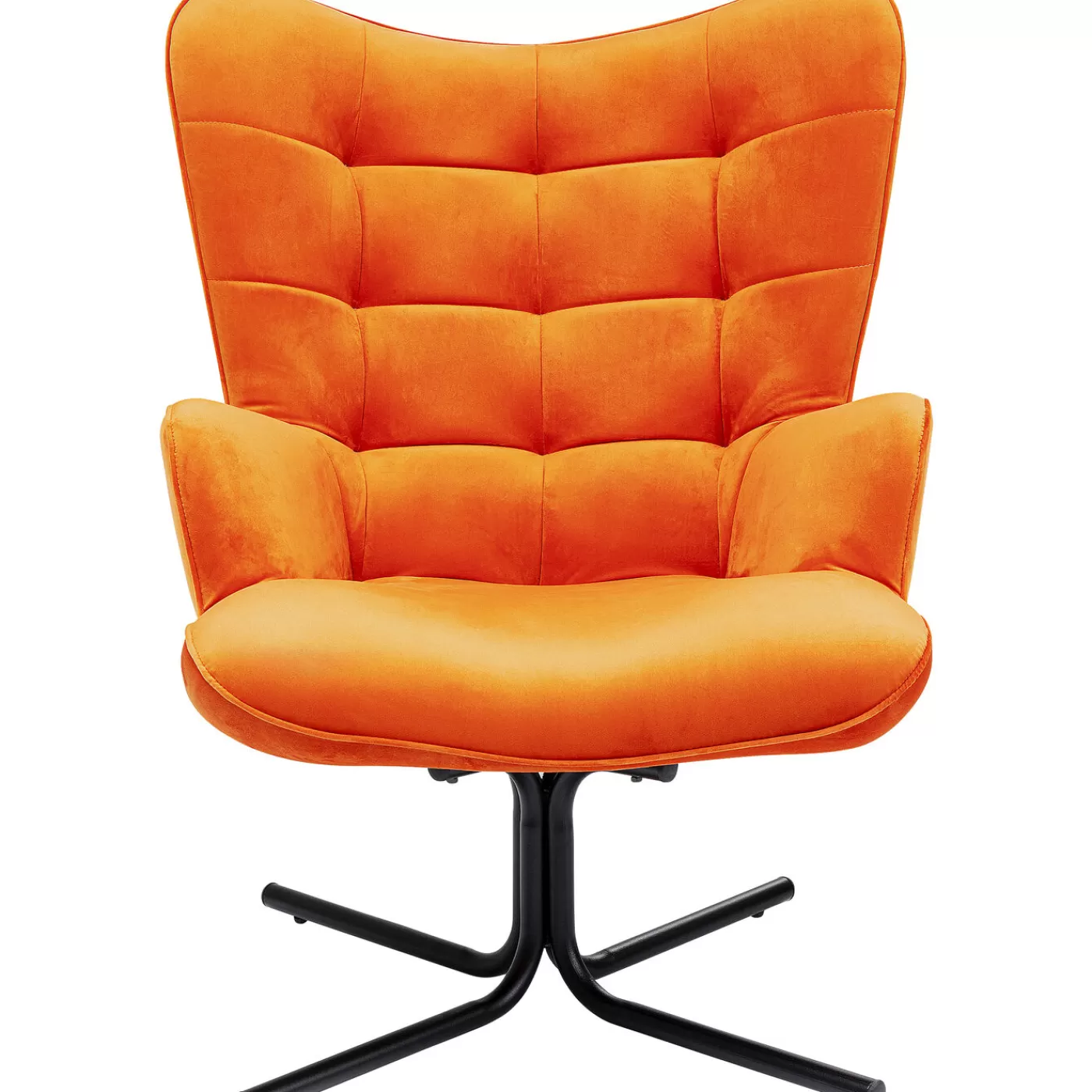 KARE Design Fauteuil Pivotant Oscar Velours Orange