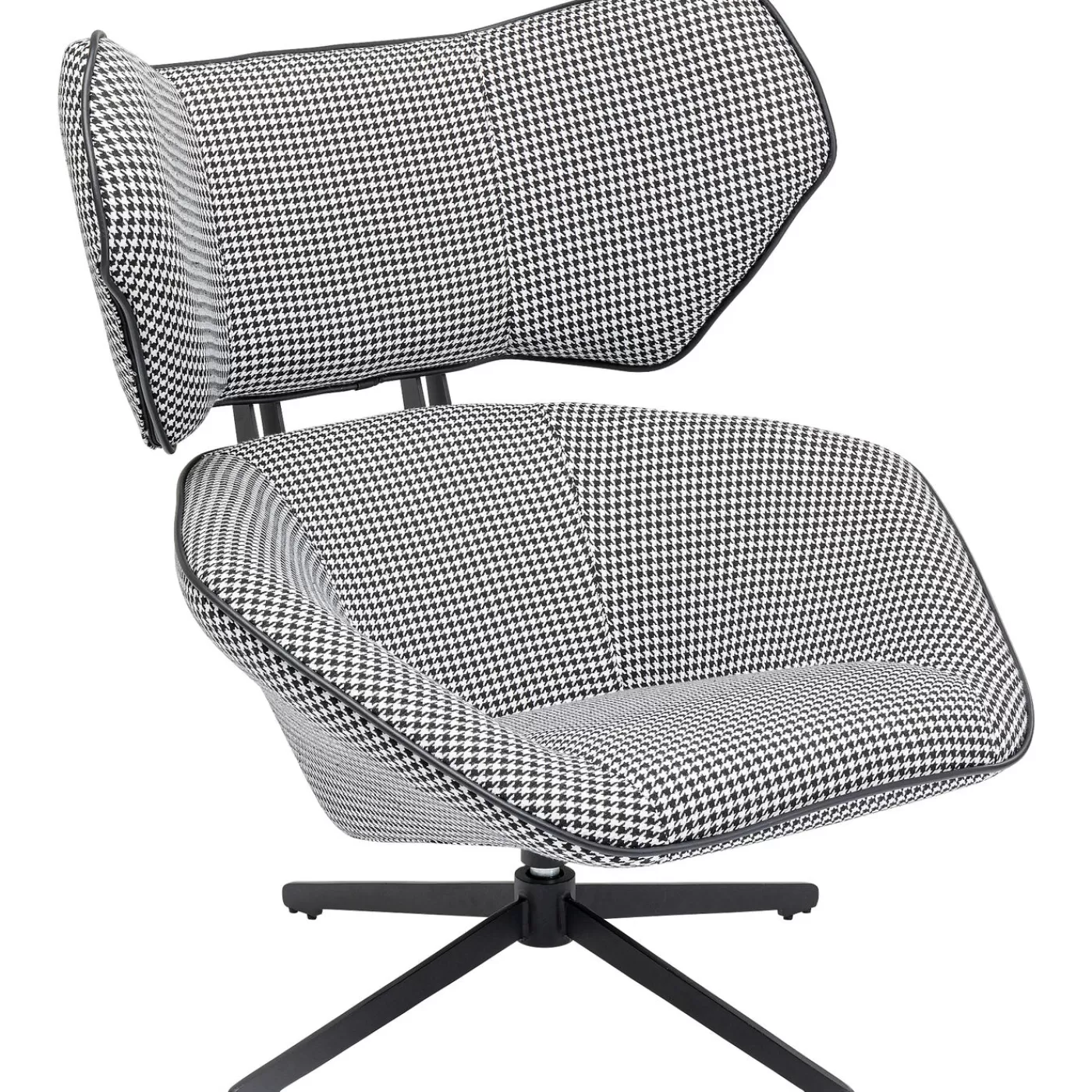 KARE Design Fauteuil Pivotant Toledo Noir-Blanc