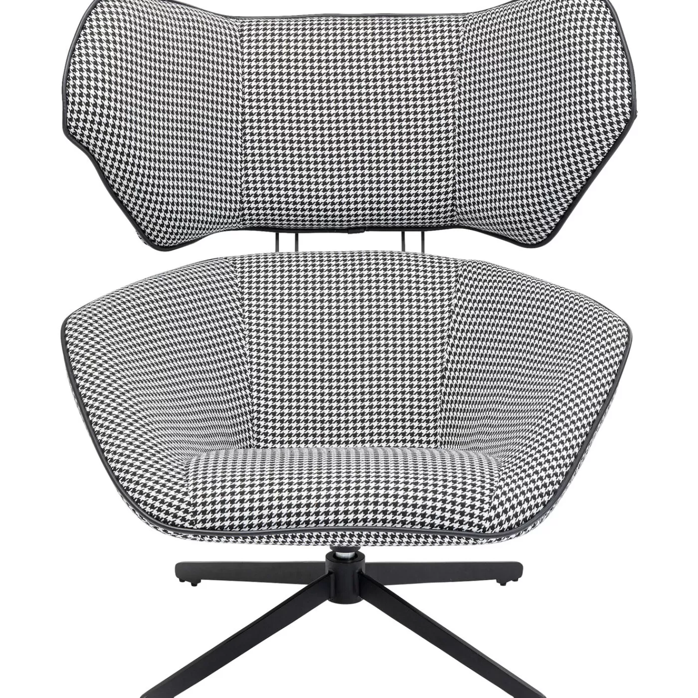 KARE Design Fauteuil Pivotant Toledo Noir-Blanc