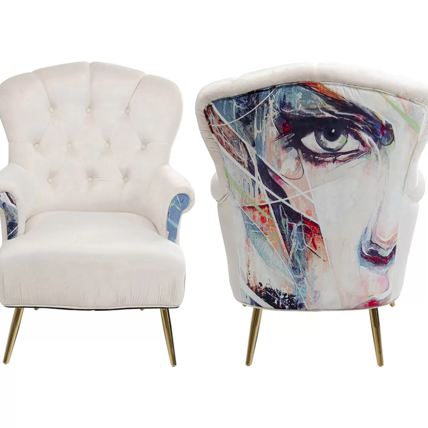 KARE Design Fauteuil Portrait Creme