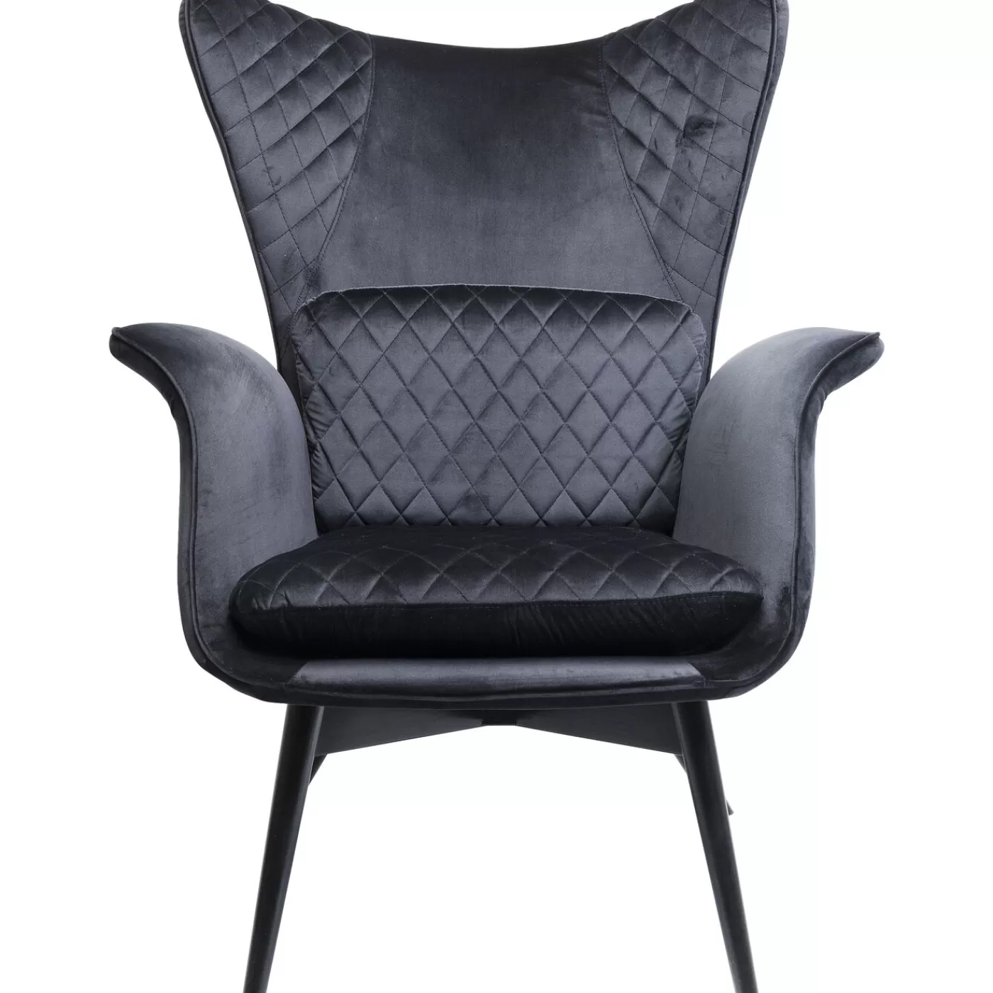 KARE Design Fauteuil Tudor Velvet Noir