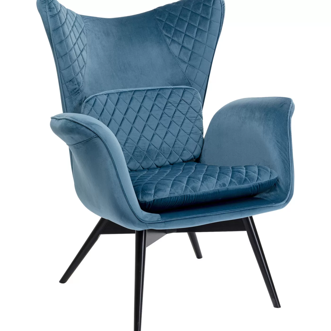 KARE Design Fauteuil Tudor Velvet Petrol