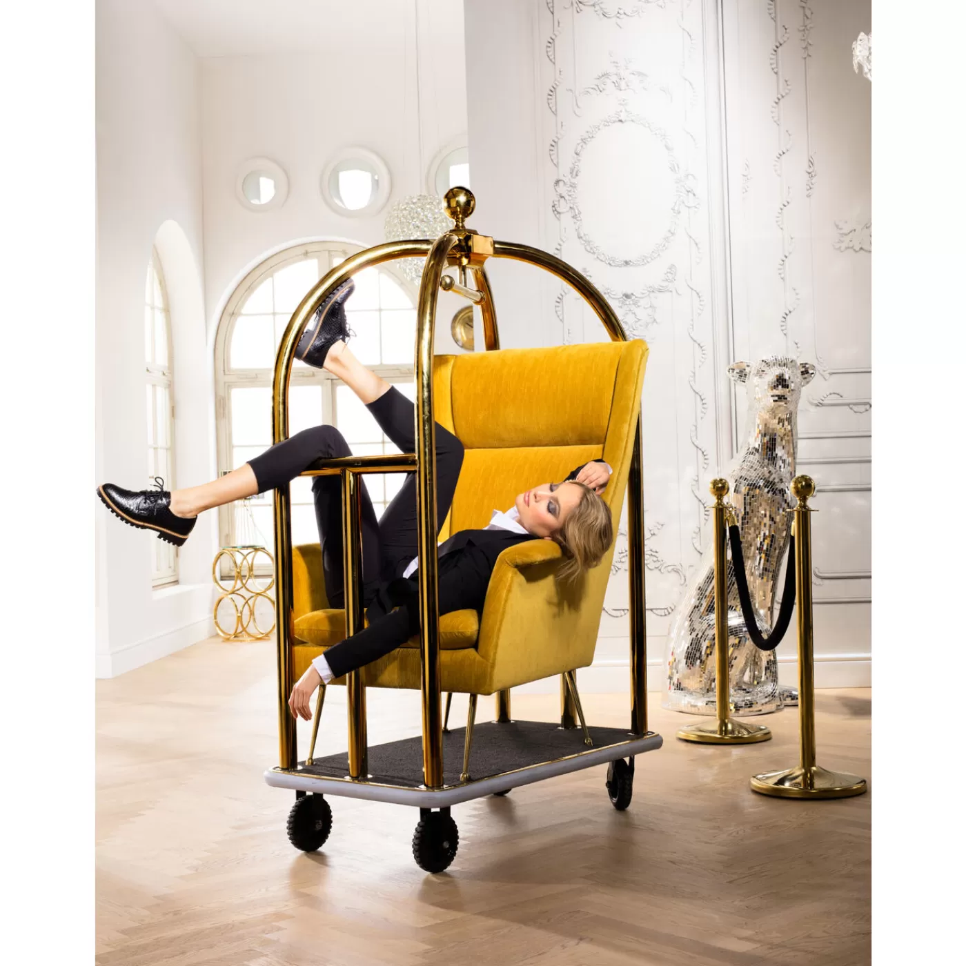 KARE Design Fauteuil Vegas Forever Jaune