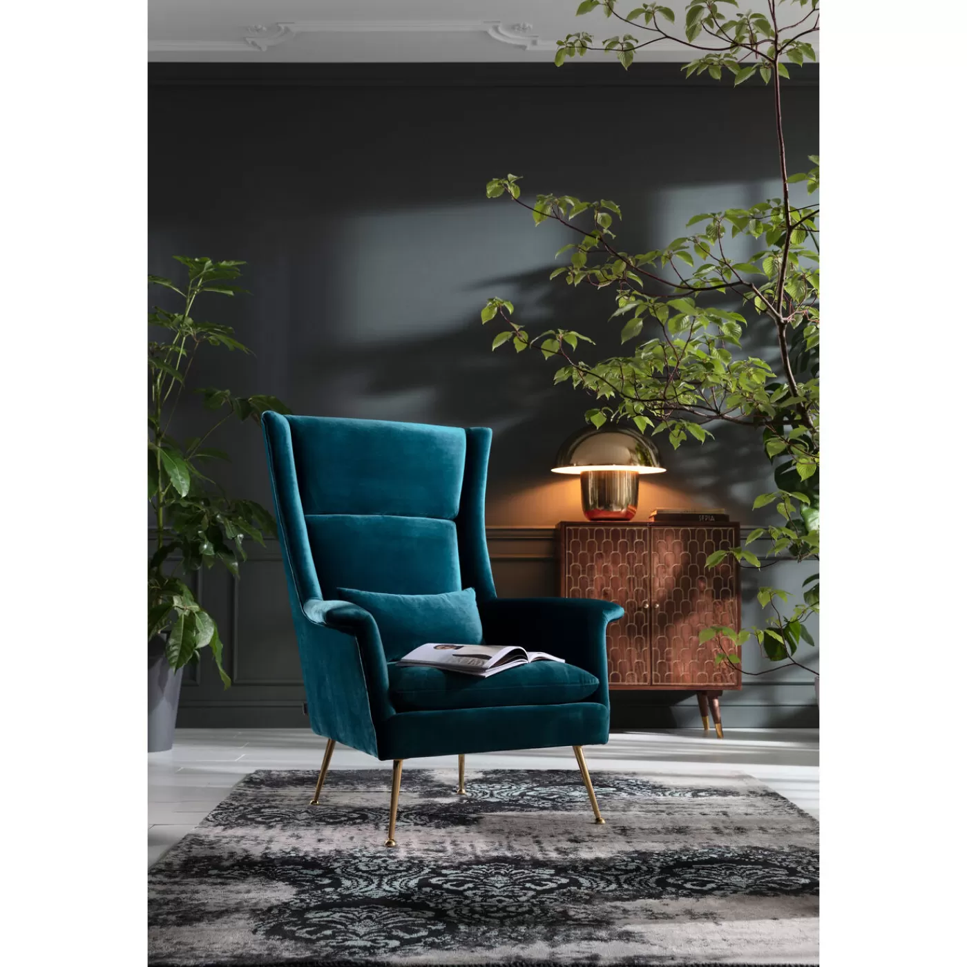 KARE Design Fauteuil Vegas Forever Petrole