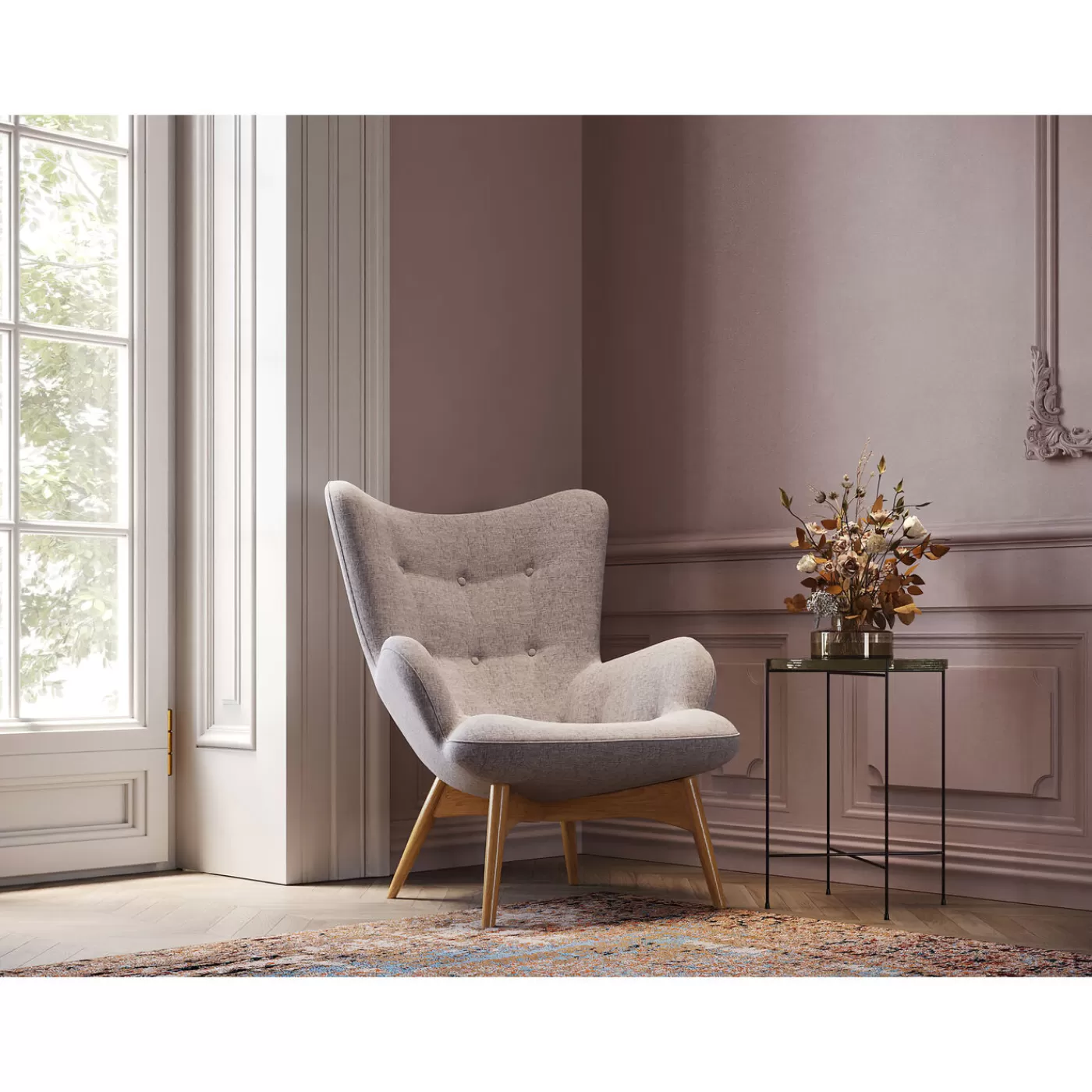 KARE Design Fauteuil Vicky Gris