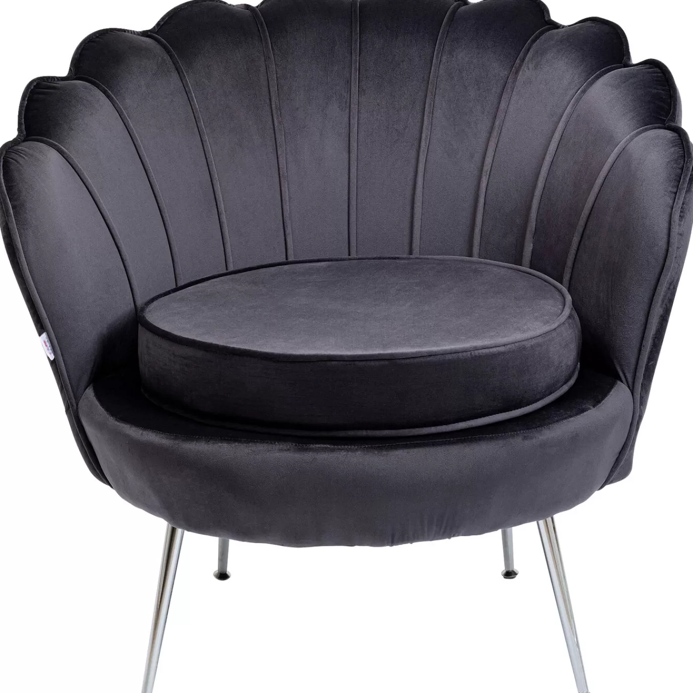 KARE Design Fauteuil Water Lily Chrome Gris