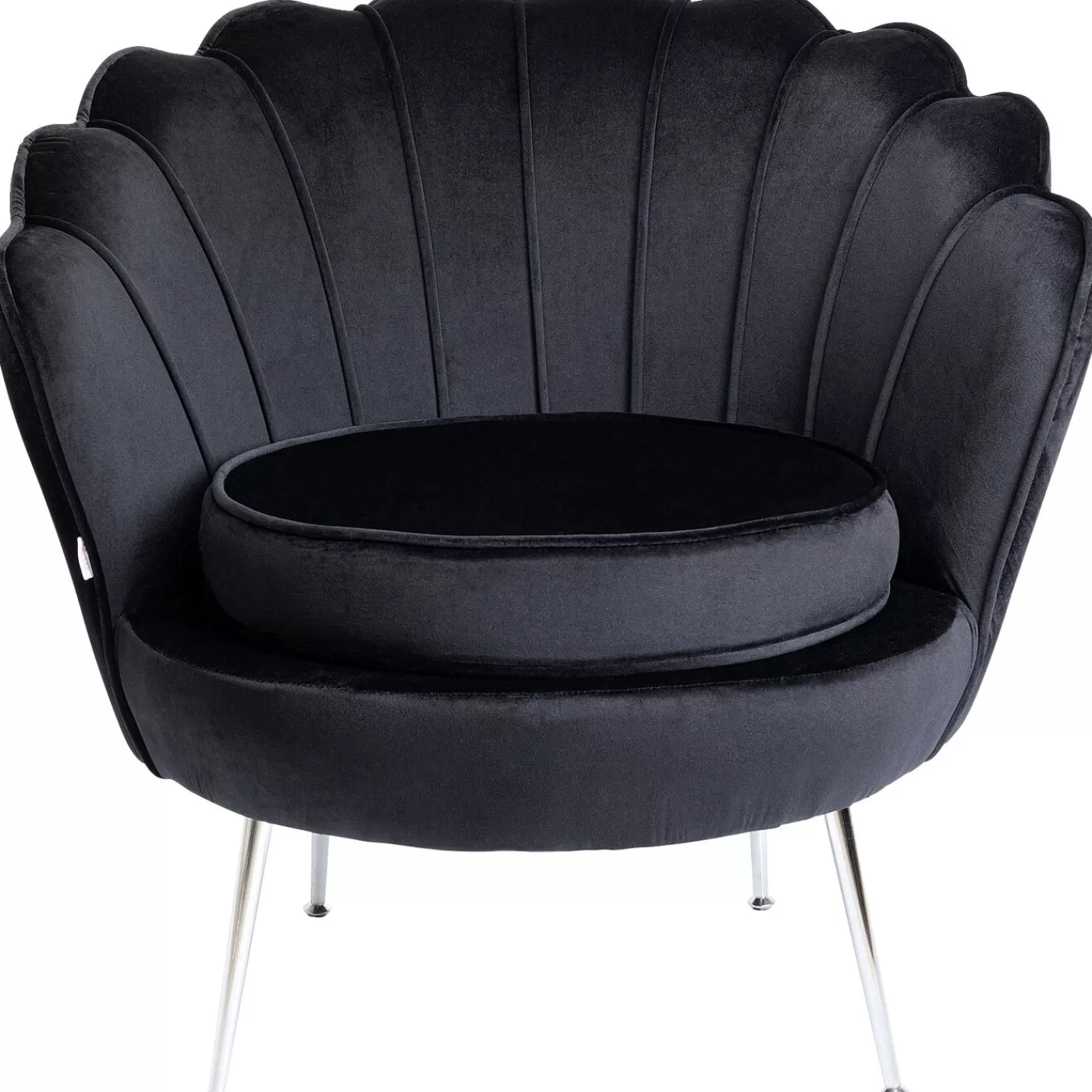 KARE Design Fauteuil Water Lily Chrome Noir