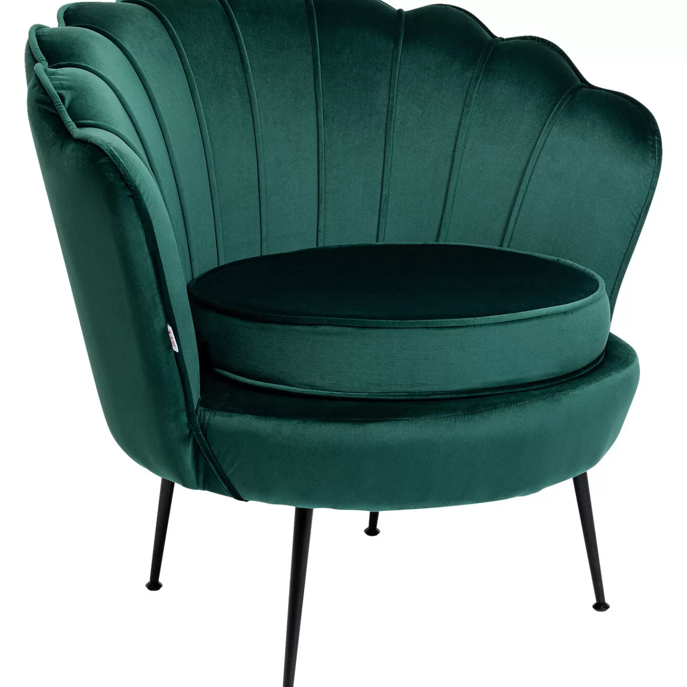 KARE Design Fauteuil Water Lily Noir Vert Fonce