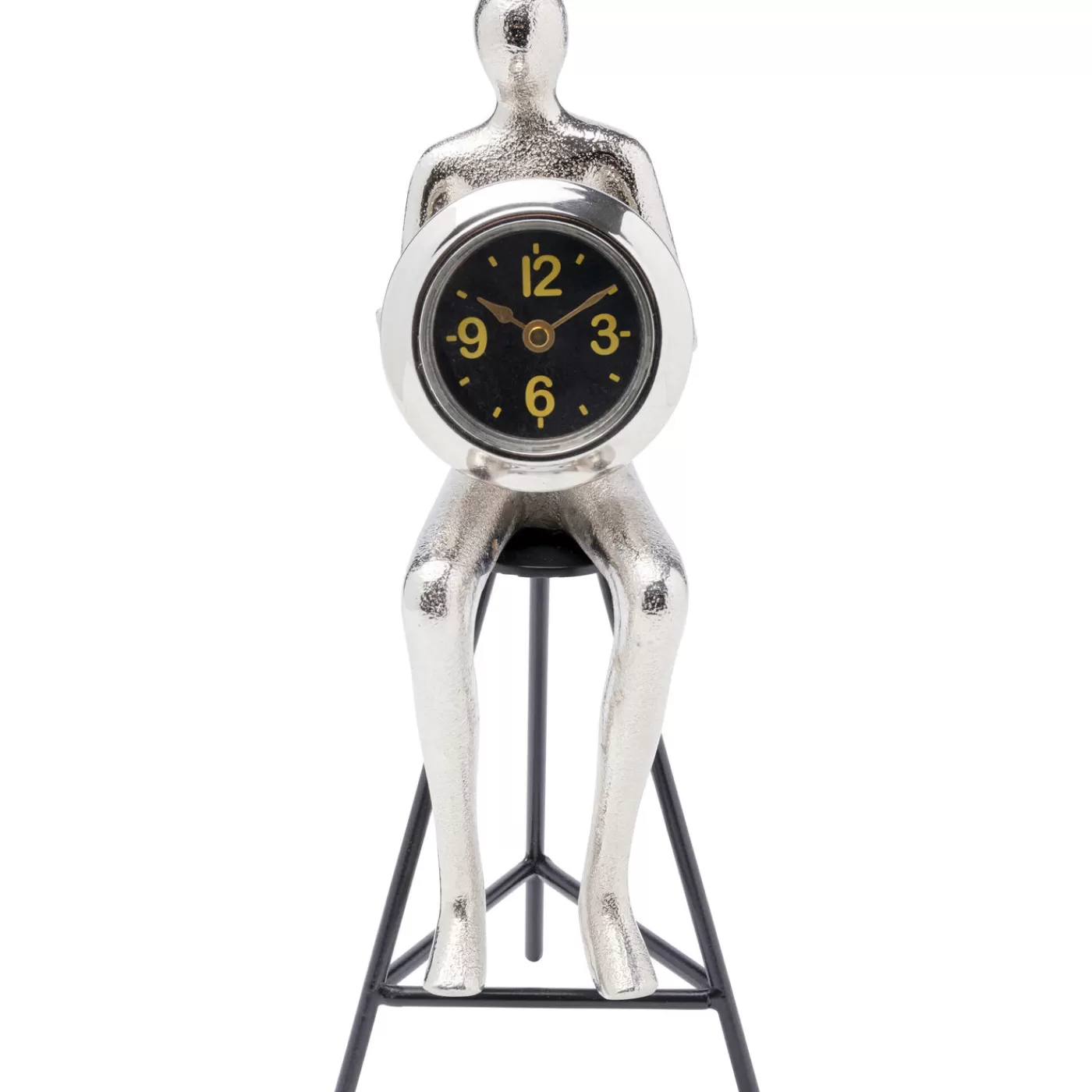 KARE Design Horloge A Poser Sitting Man Argente 12X31Cm