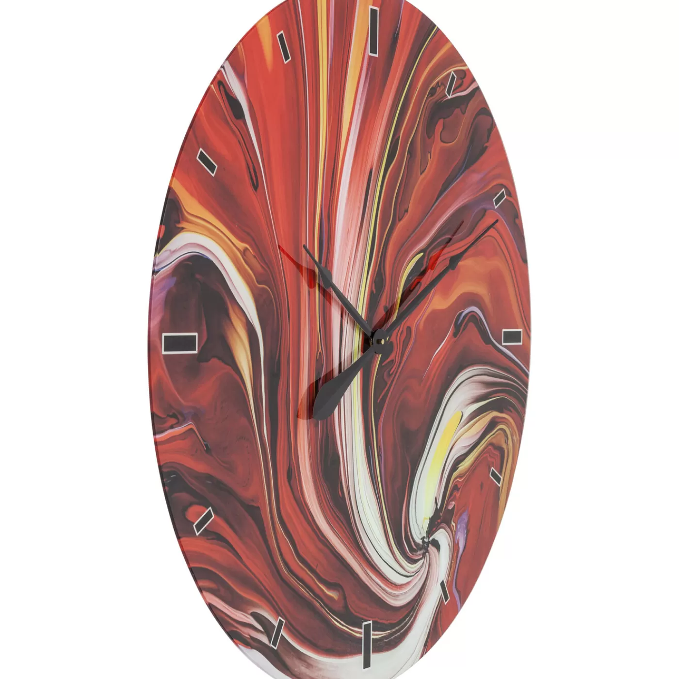 KARE Design Horloge Murale En Verre Chaos Fire O80Cm