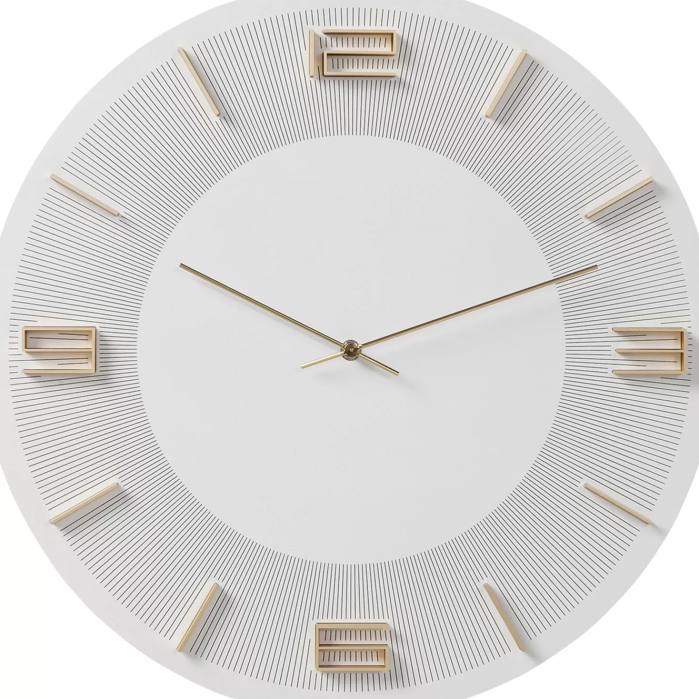 KARE Design Horloge Murale Leonardo Blanc/Dore O49Cm