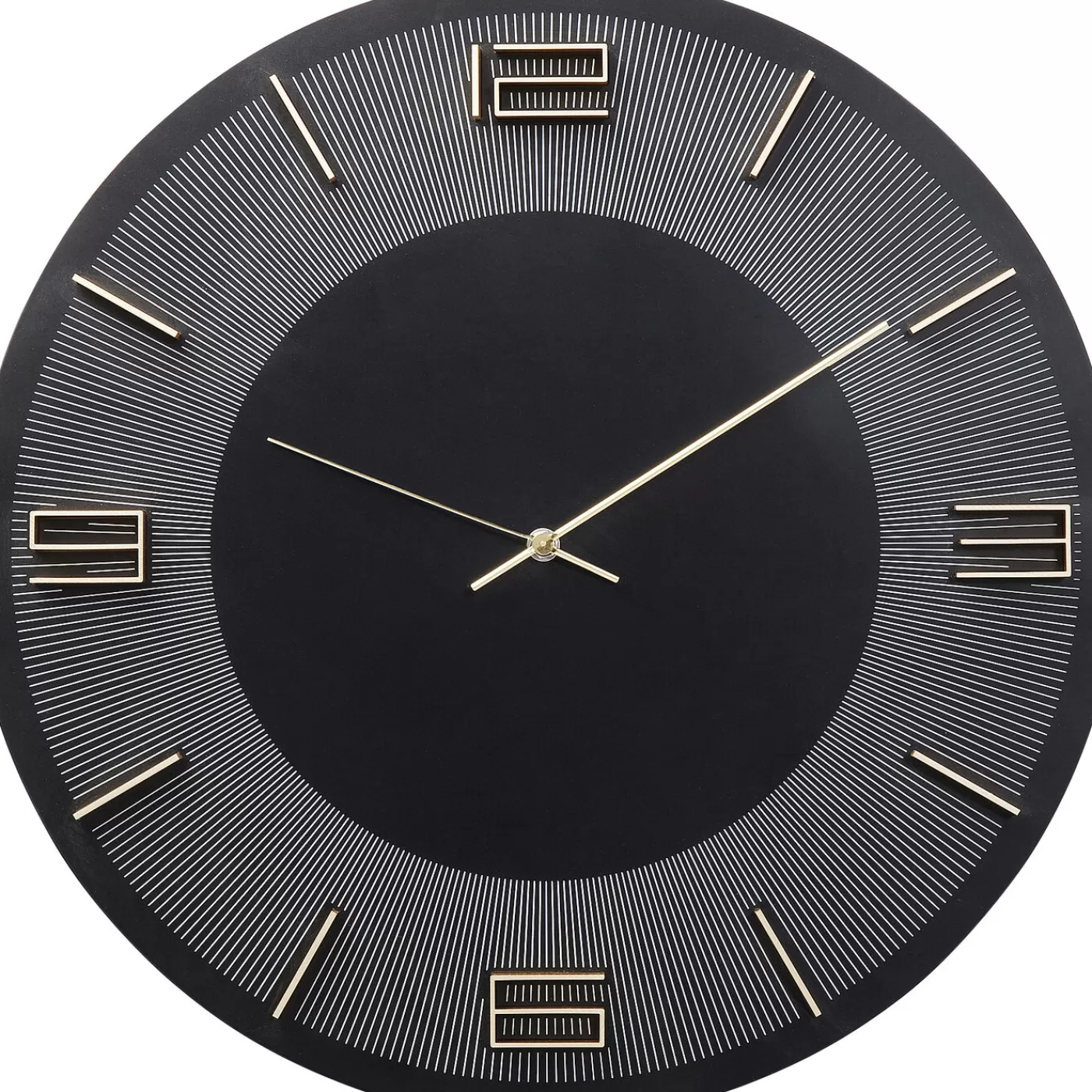 KARE Design Horloge Murale Leonardo Noir/Dore O49Cm