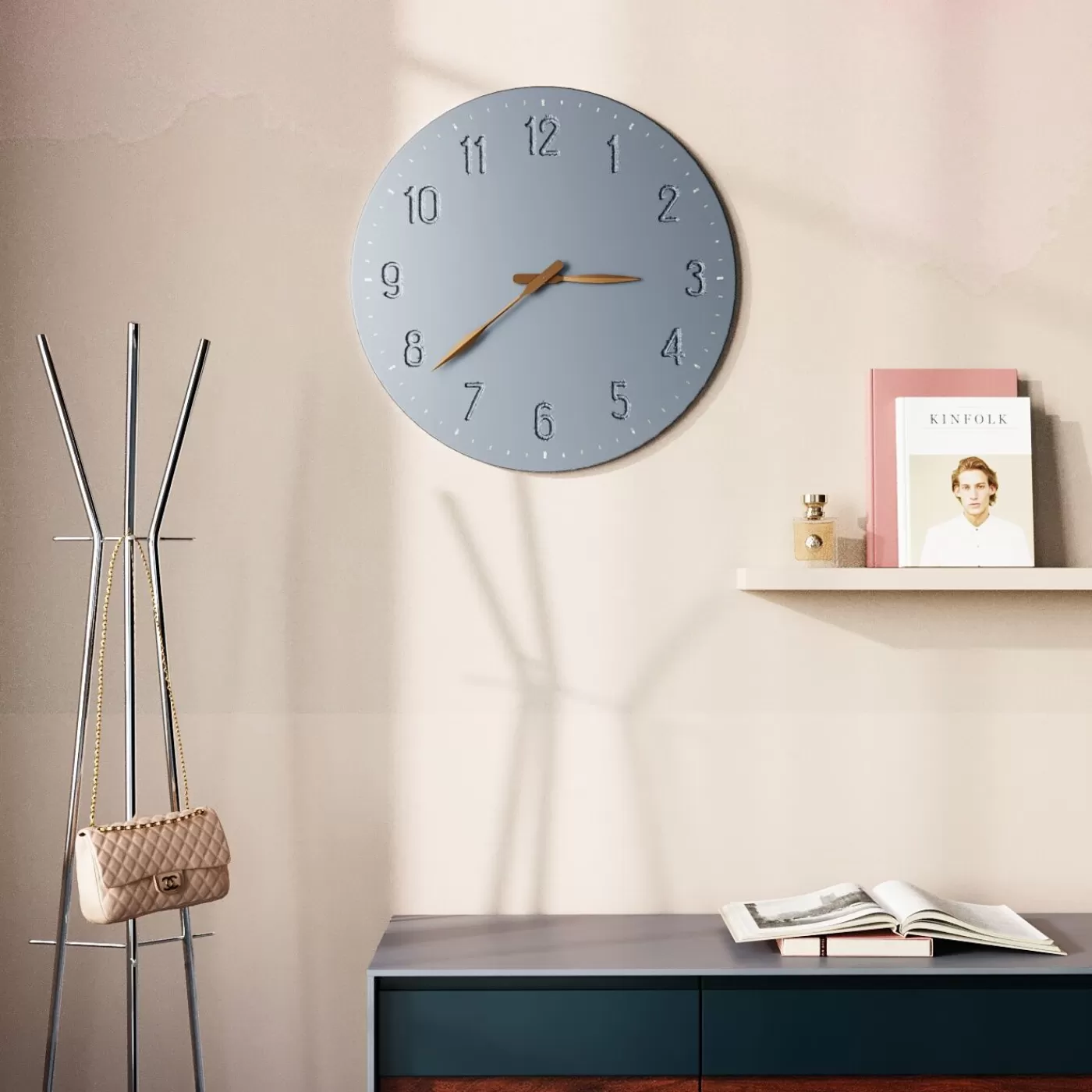 KARE Design Horloge Murale Mailo Gris O50Cm