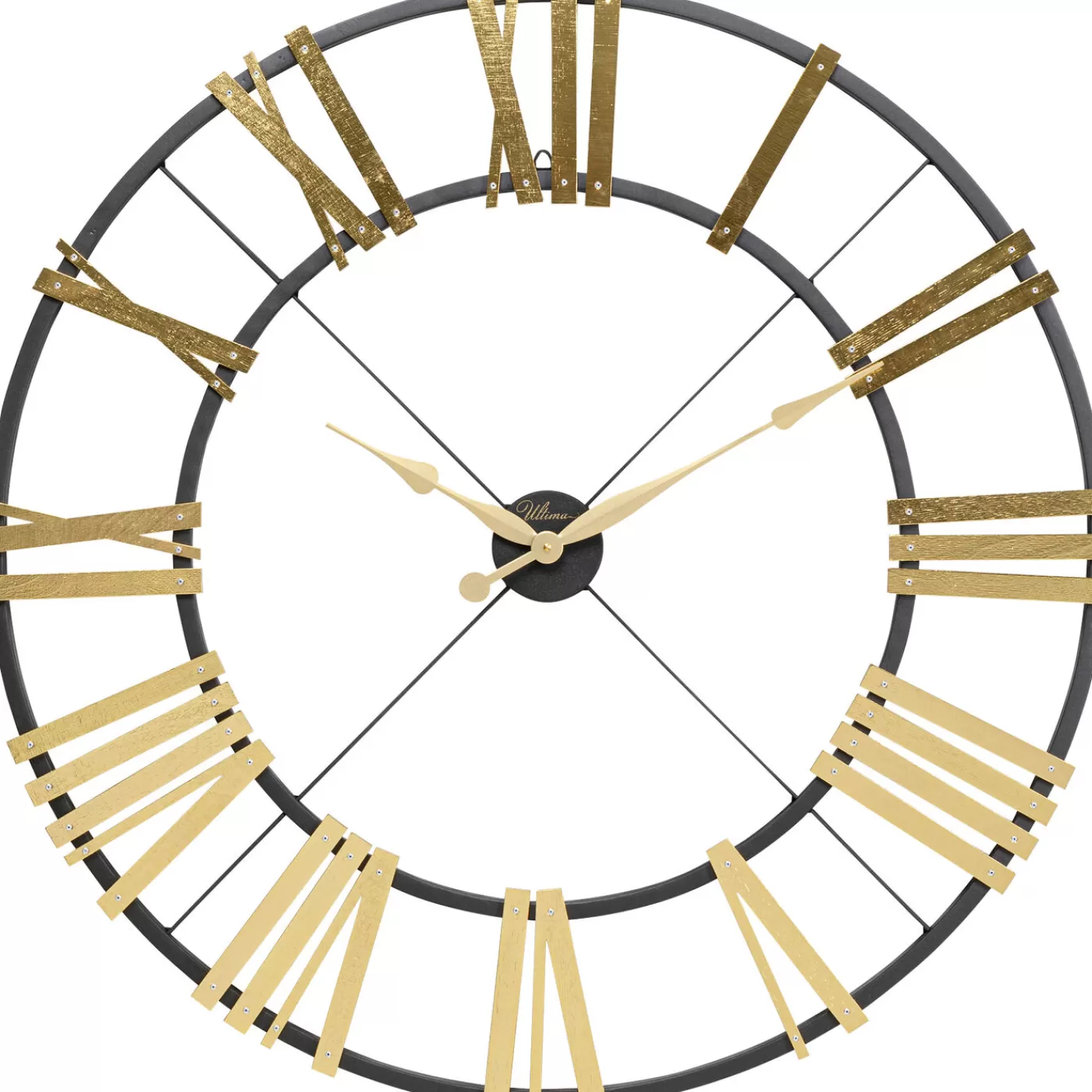 KARE Design Horloge Murale Nevio Laiton O95Cm