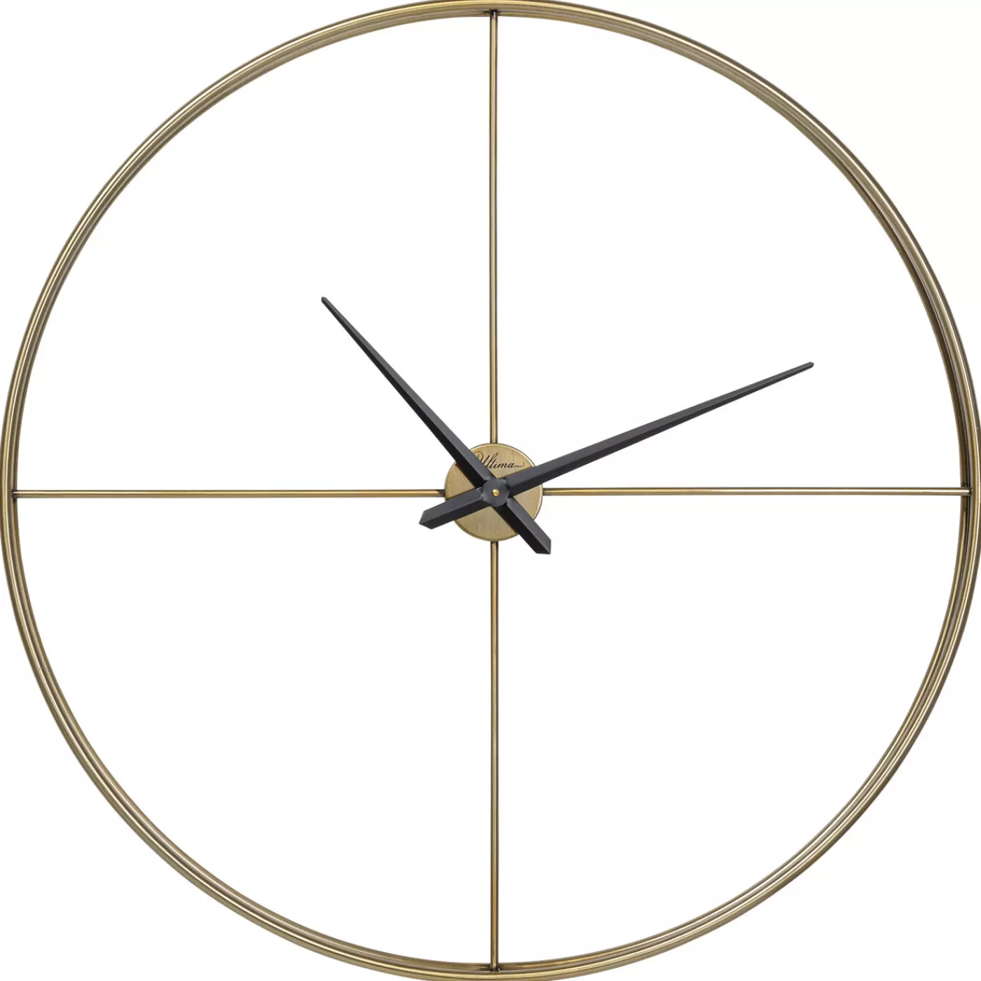 KARE Design Horloge Murale Simple Pure Laiton O95Cm